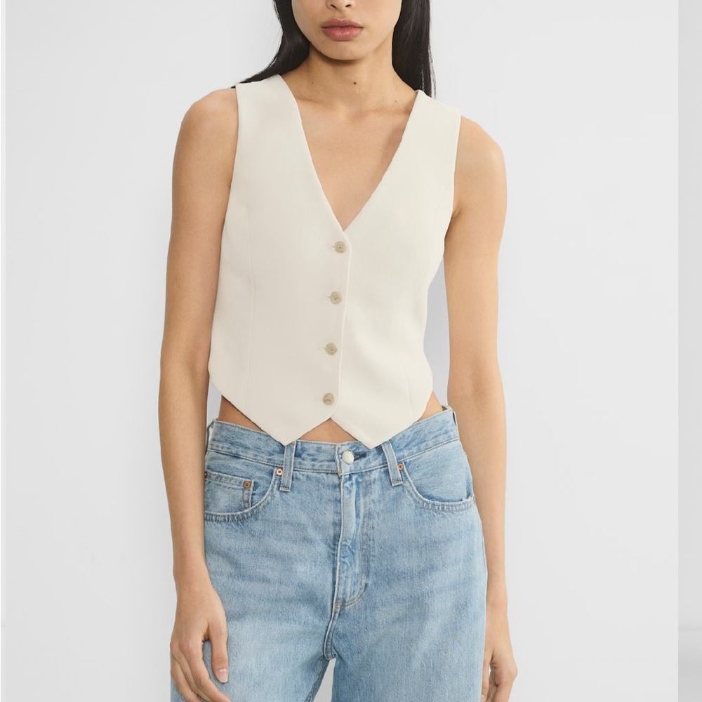 Wilfred Cream Button Down Vest Top